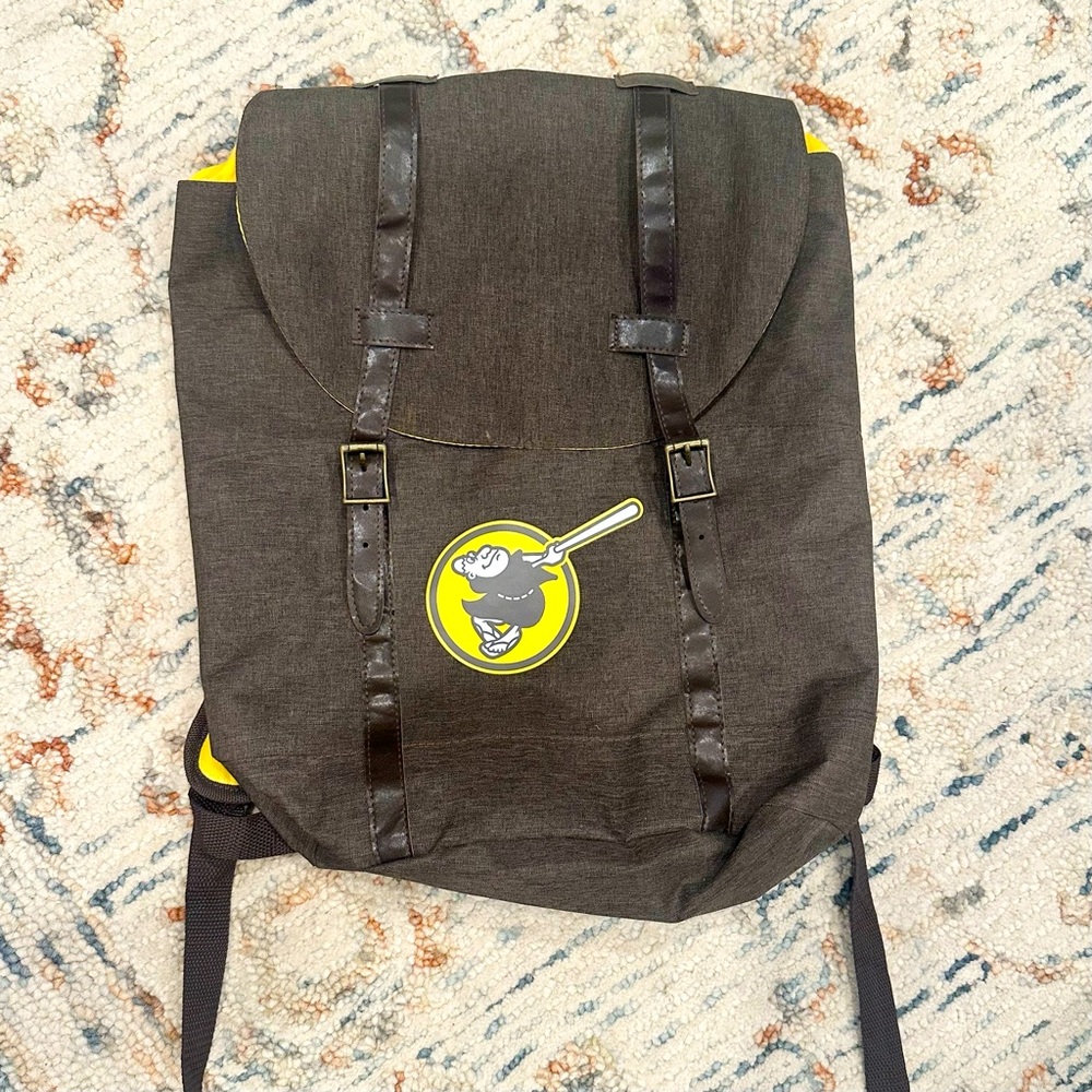 Padres brown buckle backpack